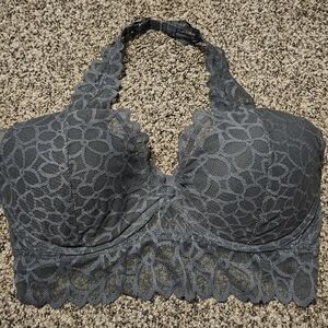 VS/Pink Halter Top Push Up Bra